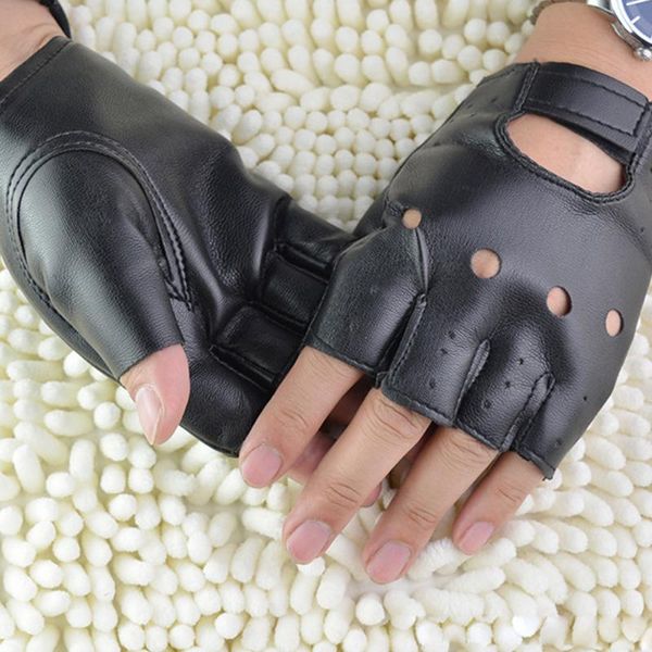 1 pair black pu leather fingerless gloves solid female half finger driving women men fashion haulage motor punk gloves, Blue;gray
1 pair black pu leather fingerless gloves solid female half finger driving women men fashion haulage motor punk gloves, Blue;gray