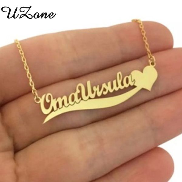 uzone xmas personlized stainless steel necklaces customized id name necklaces for women christmas gifts femme bijoux, Silver
uzone xmas personlized stainless steel necklaces customized id name necklaces for women christmas gifts femme bijoux, Silver