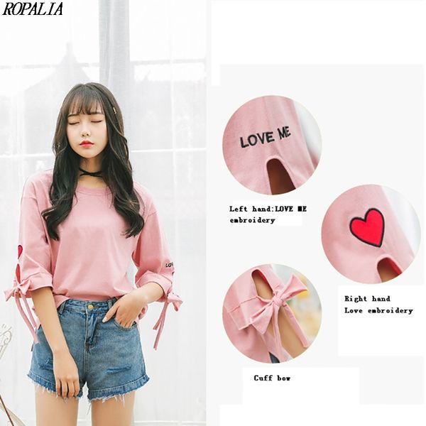 women o-neck solid tshirt hollow out heart print bow half sleeve harajuku style sweet polyester t-shirts, White
women o-neck solid tshirt hollow out heart print bow half sleeve harajuku style sweet polyester t-shirts, White