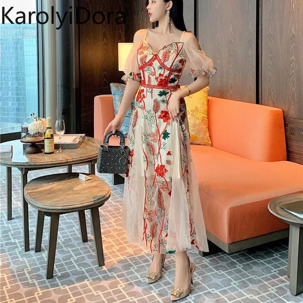 2020 summer mesh floral embroidery spaghetti strap dress women off the shoulder high waist party dresses vestidos, Black;gray
2020 summer mesh floral embroidery spaghetti strap dress women off the shoulder high waist party dresses vestidos, Black;gray