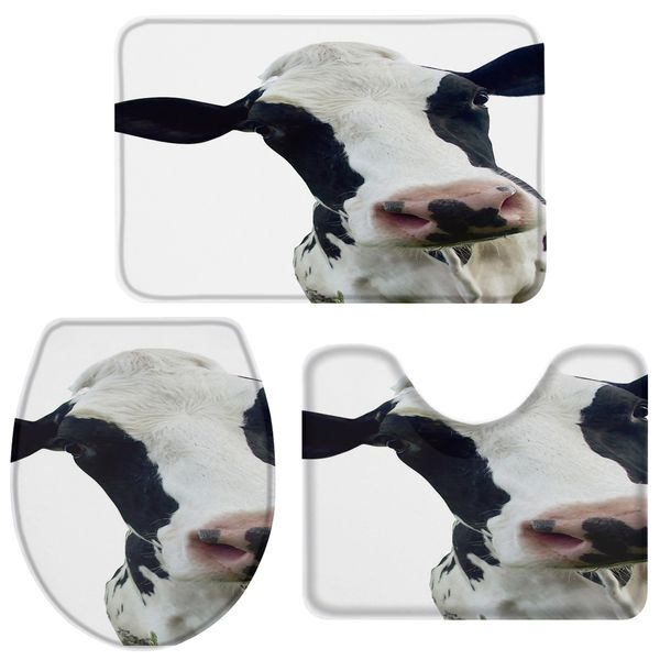 3 pieces bathroom set cow black white animal bath set toilet cover mat pedestal rug non-slip bathroom rug set
3 pieces bathroom set cow black white animal bath set toilet cover mat pedestal rug non-slip bathroom rug set