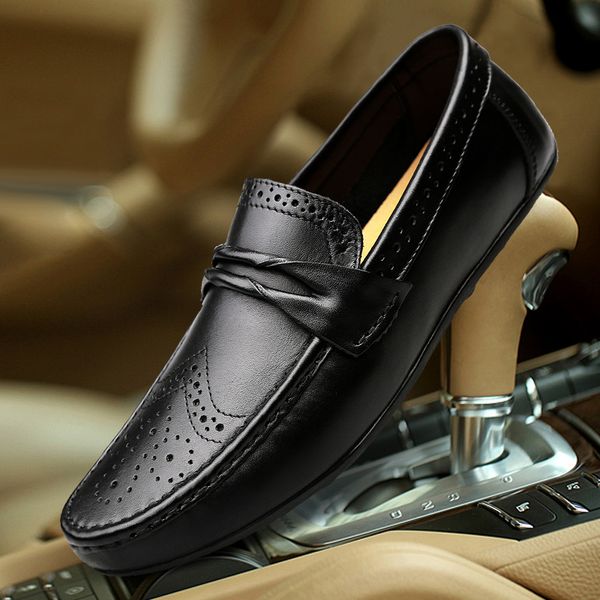 men loafers shoes genuine leather casual sneakers male fashion carved boat footwear soft dress party shoes men chaussure homme, Black
men loafers shoes genuine leather casual sneakers male fashion carved boat footwear soft dress party shoes men chaussure homme, Black