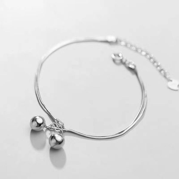 la maxza 925 sterling silver bracelet jewelry bell ladies charm bracelets for women snake double chain silver bracelet 925 women, Black
la maxza 925 sterling silver bracelet jewelry bell ladies charm bracelets for women snake double chain silver bracelet 925 women, Black