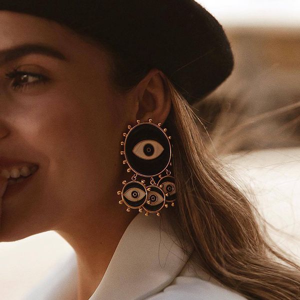 amorcome vintage black evil eye tassel statement earring 2019 punk jewelry exaggerated enamel eyes large drop earring wholesale, Golden;silver
amorcome vintage black evil eye tassel statement earring 2019 punk jewelry exaggerated enamel eyes large drop earring wholesale, Golden;silver