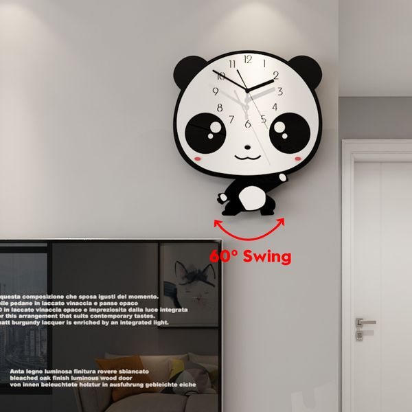 meisd lovely cartoon cute panda creative wall clock modern design 60° swingable kid child room colcks home decor shining
meisd lovely cartoon cute panda creative wall clock modern design 60° swingable kid child room colcks home decor shining