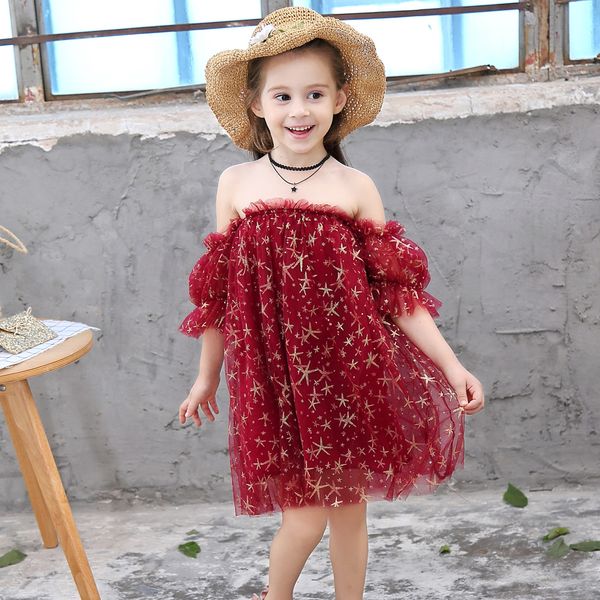 girl dress party star pattern party dress girls off shoulder princess dress, Red;yellow
girl dress party star pattern party dress girls off shoulder princess dress, Red;yellow