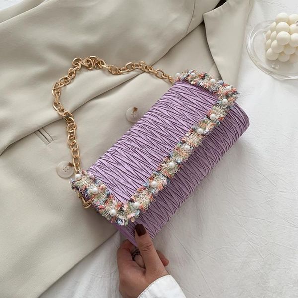 women nylon handbags pleated lady pearl flower chain small shoulder totes bag youth ladies simple versatile bag
women nylon handbags pleated lady pearl flower chain small shoulder totes bag youth ladies simple versatile bag