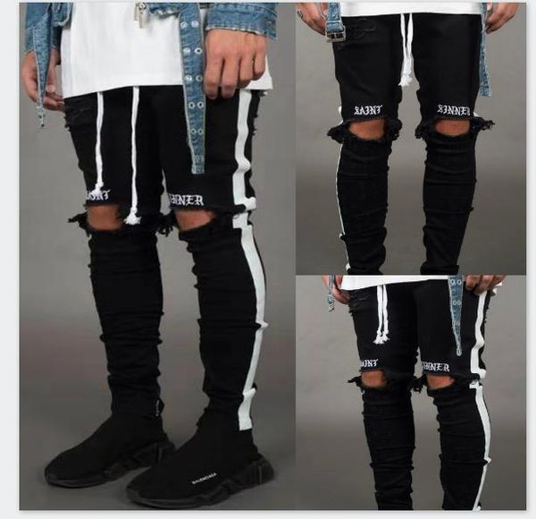 mens suume holes designer jean white stripes hiphop skateboard pencil pants new mens jean pantalones street style black males pants, Blue
mens suume holes designer jean white stripes hiphop skateboard pencil pants new mens jean pantalones street style black males pants, Blue