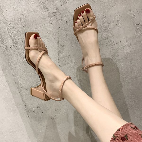 narrow band high heel gladiator sandals women open toe ankle strap chunky heel sandals summer shoes women beige pink 2020, Black
narrow band high heel gladiator sandals women open toe ankle strap chunky heel sandals summer shoes women beige pink 2020, Black
