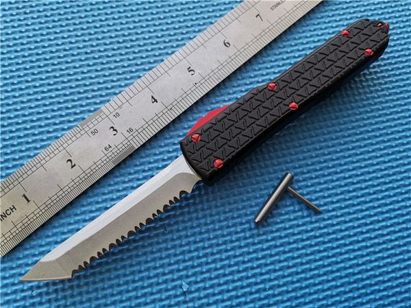 Custom Knives UT XI Double action out the front Automatic Knife Hunting Knife Full serrated Aluminum handle 5.28" Closed P895M Q
Custom Knives UT XI Double action out the front Automatic Knife Hunting Knife Full serrated Aluminum handle 5.28" Closed P895M Q