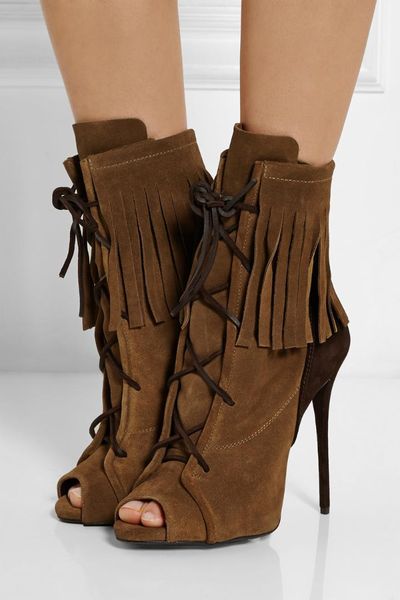 new fringe women boots with thin heels peep toe shoes for woman lace up high heel size 34-42 spring ankle boots sexy, Black
new fringe women boots with thin heels peep toe shoes for woman lace up high heel size 34-42 spring ankle boots sexy, Black