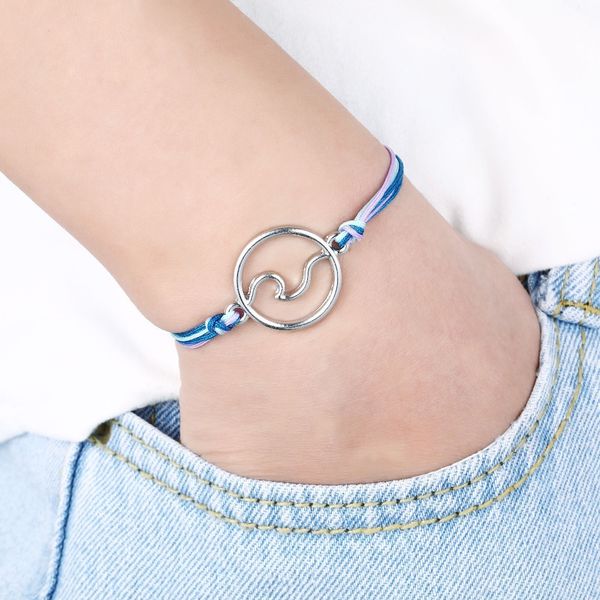 Hot Sale Summer Style Beach Ocean Jewelry Make A Silver Wave Charm Bracelets For Women
Hot Sale Summer Style Beach Ocean Jewelry Make A Silver Wave Charm Bracelets For Women