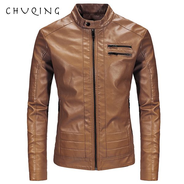 chuqing fashion brand autumn men's leather fashion slim men's motorcycle leather jacket, Black;brown
chuqing fashion brand autumn men's leather fashion slim men's motorcycle leather jacket, Black;brown