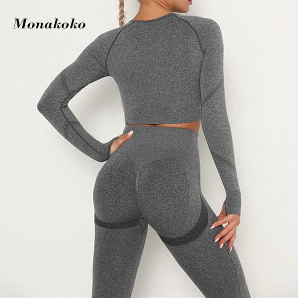 seamless yoga set sport outfits women gray two 2 piece dry fit long sleeve crop booty leggings workout gym suit fitness sets, White;red
seamless yoga set sport outfits women gray two 2 piece dry fit long sleeve crop booty leggings workout gym suit fitness sets, White;red