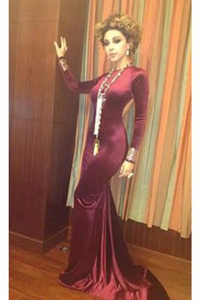 arabic myriam fares burgundy long sleeves mermaid open back evening gown backless celebrity dress, Black;red
arabic myriam fares burgundy long sleeves mermaid open back evening gown backless celebrity dress, Black;red