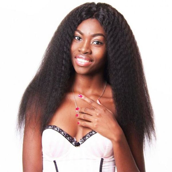 brazilian human hair kinky straight lace wig for black women pre plucked lace wig with straps 130% density, Black;brown
brazilian human hair kinky straight lace wig for black women pre plucked lace wig with straps 130% density, Black;brown