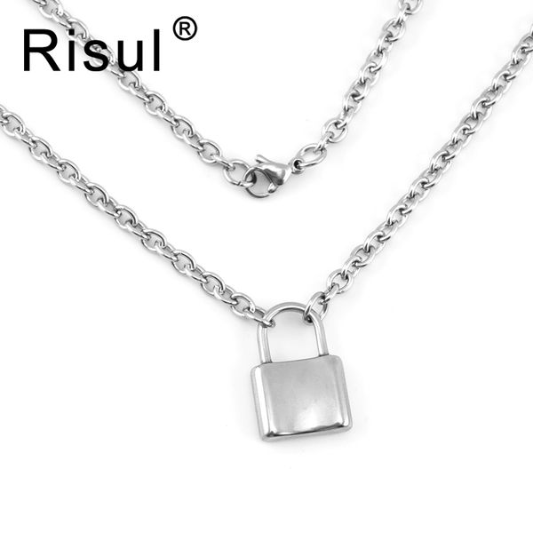 risul whole stainless steel padlock pendant necklace women fashion lock necklace rolo cable chain good quality friendship gifts, Silver
risul whole stainless steel padlock pendant necklace women fashion lock necklace rolo cable chain good quality friendship gifts, Silver