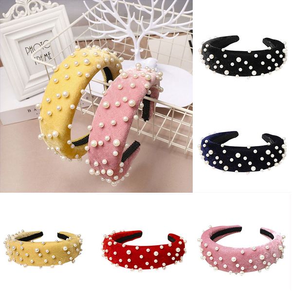 women turban pearl headwear velvet wide headband thick sponge hair bands female hair accessories party festival gift
women turban pearl headwear velvet wide headband thick sponge hair bands female hair accessories party festival gift