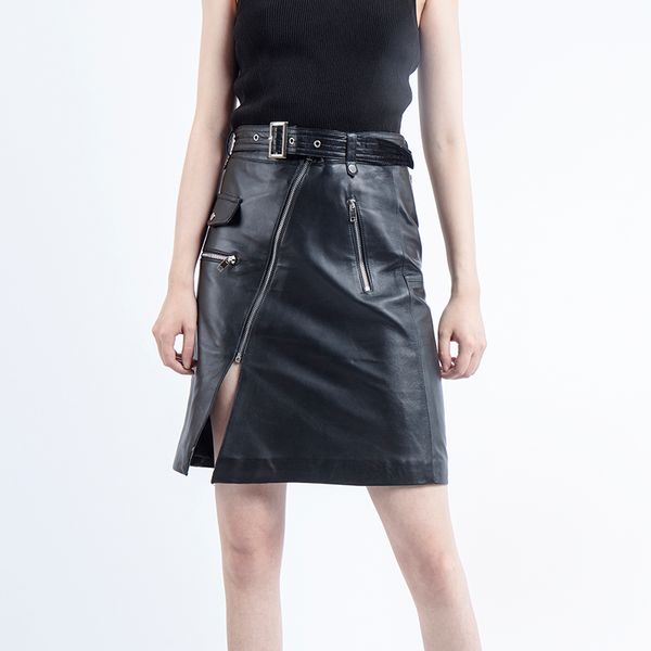 lack real sheep skin genuine leather skirt high waisted midi skirts women belt 2019 party ladies moto pencil skirt, Black
lack real sheep skin genuine leather skirt high waisted midi skirts women belt 2019 party ladies moto pencil skirt, Black