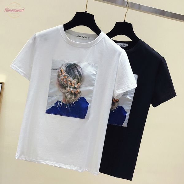 korea style fashion t shirt women cotton short sleeve appliques white tshirt women summer black tee shirt 2020
korea style fashion t shirt women cotton short sleeve appliques white tshirt women summer black tee shirt 2020