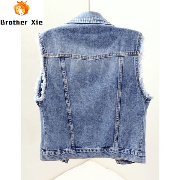 women autumn 2020 vest coat flower embroidery women short vest turn down collar denim chaleco mujer gilet casaco feminino, Black;white
women autumn 2020 vest coat flower embroidery women short vest turn down collar denim chaleco mujer gilet casaco feminino, Black;white