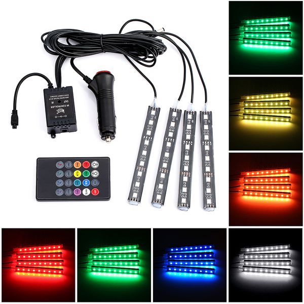 4pcs car rgb led strip light led strip lights voice app control colors decorative rgb atmosphere lamps car interior lights
4pcs car rgb led strip light led strip lights voice app control colors decorative rgb atmosphere lamps car interior lights
