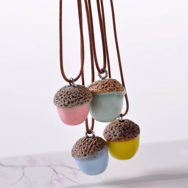 korean creative cute hand pinch ceramic pine cone pendant necklace fashion personality student women's jewelry accessories, Silver
korean creative cute hand pinch ceramic pine cone pendant necklace fashion personality student women's jewelry accessories, Silver