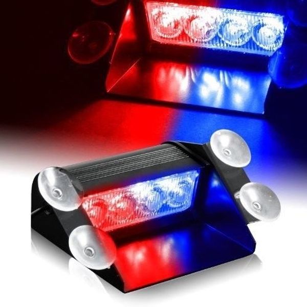 red blue 4 led car emergency warning dashboard dash strobe lights lamp
red blue 4 led car emergency warning dashboard dash strobe lights lamp
