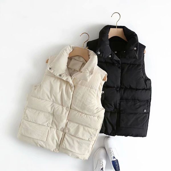 women windproof vest warm vest women's big pocket streetwear effects cats stand throat mouwloos women's jackets, Black;white
women windproof vest warm vest women's big pocket streetwear effects cats stand throat mouwloos women's jackets, Black;white