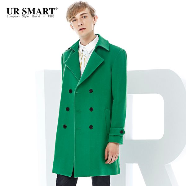 ursmart coat male long winter new double-breasted men wool coat green fashion woolen cloth, Black
ursmart coat male long winter new double-breasted men wool coat green fashion woolen cloth, Black
