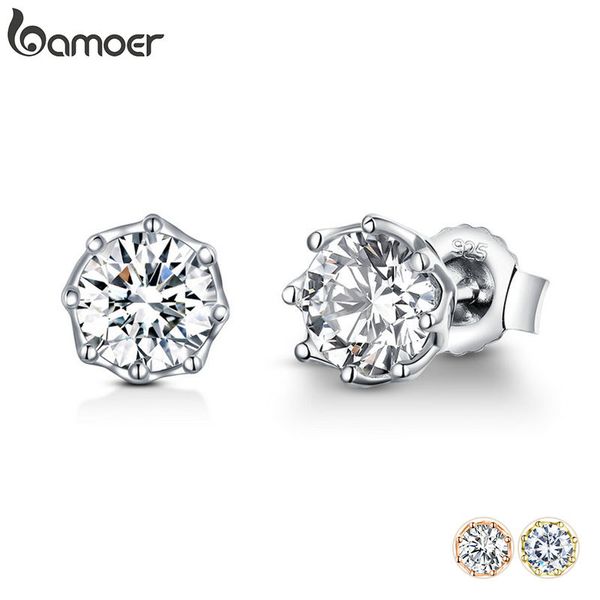 bamoer authentic 925 sterling silver classic clear cubic zircon small stud earrings for women sterling silver jewelry sce499, Golden
bamoer authentic 925 sterling silver classic clear cubic zircon small stud earrings for women sterling silver jewelry sce499, Golden