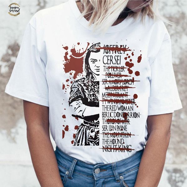 game of thrones arya stark not today mother of dragons t shirt women t shirt female tee jon snow polyester tshirt, White
game of thrones arya stark not today mother of dragons t shirt women t shirt female tee jon snow polyester tshirt, White