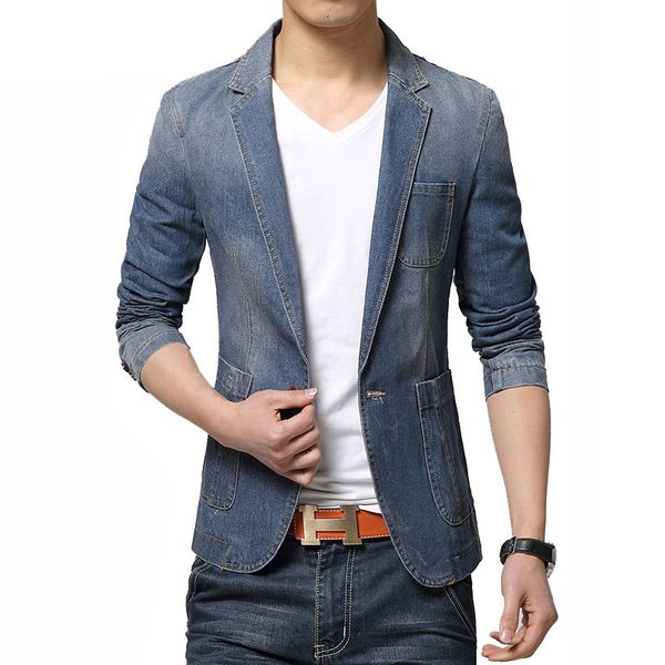 2020 male brand slim fit denim blazer men fashion casual jeans jacket suits men clothing cotton jean blazers coat, White;black
2020 male brand slim fit denim blazer men fashion casual jeans jacket suits men clothing cotton jean blazers coat, White;black