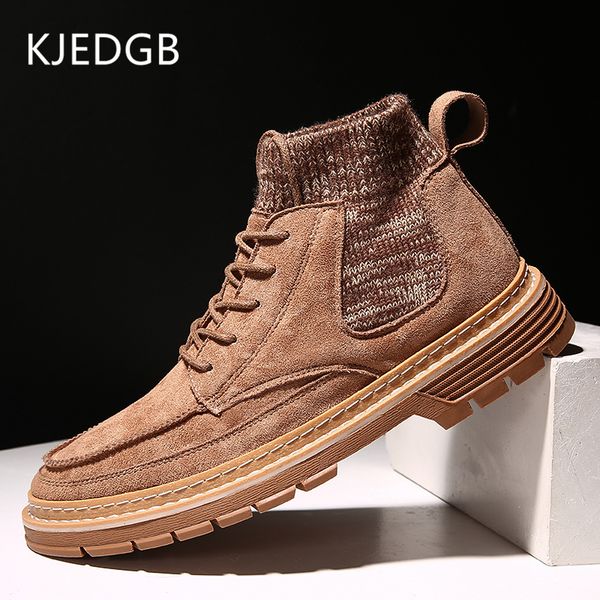 kjedgb autumn new men ankle boots flock outdoor high-men's casual shoes socks mouth work boots rubber sole size 39-45, Black
kjedgb autumn new men ankle boots flock outdoor high-men's casual shoes socks mouth work boots rubber sole size 39-45, Black