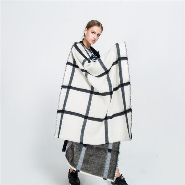 mingjiebihuo autumn and winter new black and white double-sided scarf beige plaid scarf warm fashion shawl women girls t191213, Blue;gray
mingjiebihuo autumn and winter new black and white double-sided scarf beige plaid scarf warm fashion shawl women girls t191213, Blue;gray