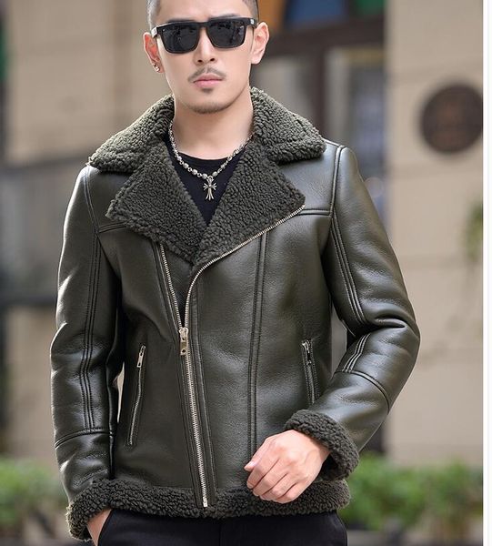new fur one male suede jacket men's locomotive slim short jacket winter thick leather men clothing, Black
new fur one male suede jacket men's locomotive slim short jacket winter thick leather men clothing, Black