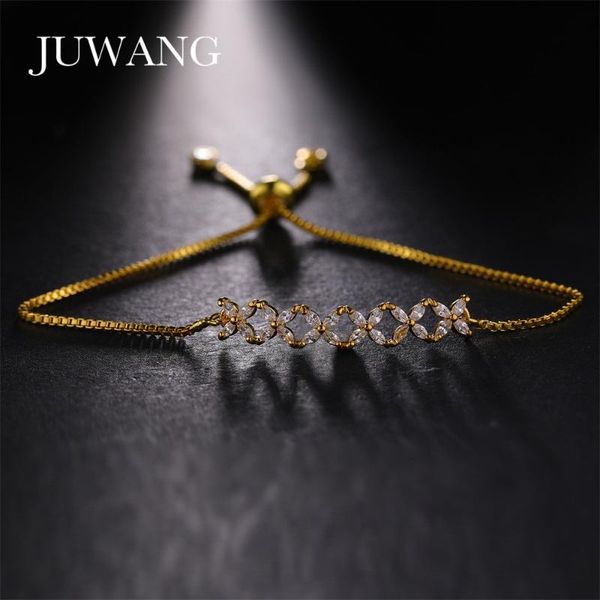 link, chain juwang fashion cubic zircon flower style charm bracelets for women girl adjustable line bracelet bangles jewelry, Black
link, chain juwang fashion cubic zircon flower style charm bracelets for women girl adjustable line bracelet bangles jewelry, Black