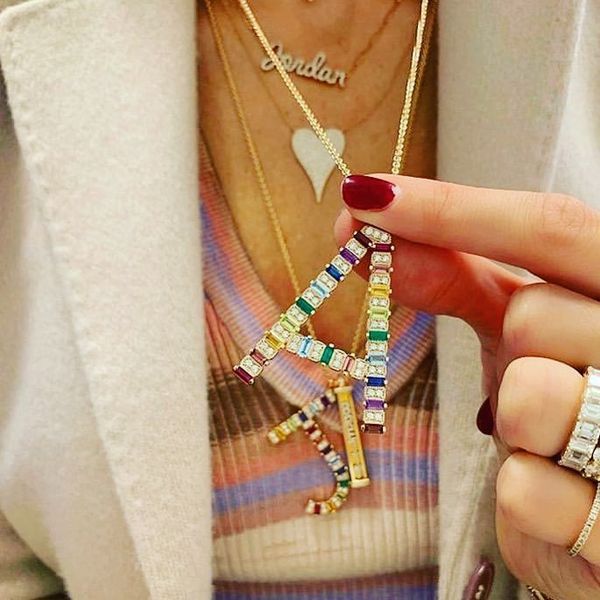 2019 new arrived personalized name letter necklace rainbow cz initials big alphabet long women gorgeous jewelry, Silver
2019 new arrived personalized name letter necklace rainbow cz initials big alphabet long women gorgeous jewelry, Silver