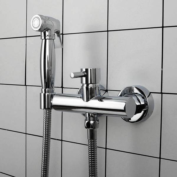 

Wall Mounted Toilet Bidet Sprayer Cold And Hot Water Mixer Bidet Faucet Chrome Plated/Matt Black/Brushed Gold Brass