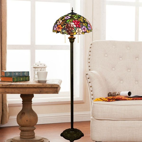 Creative Retro Floor Lamp Tiffany Stained Glass Grape Lamp Bedroom Bedsides Living Room Standing Floor Light Fixture
Creative Retro Floor Lamp Tiffany Stained Glass Grape Lamp Bedroom Bedsides Living Room Standing Floor Light Fixture