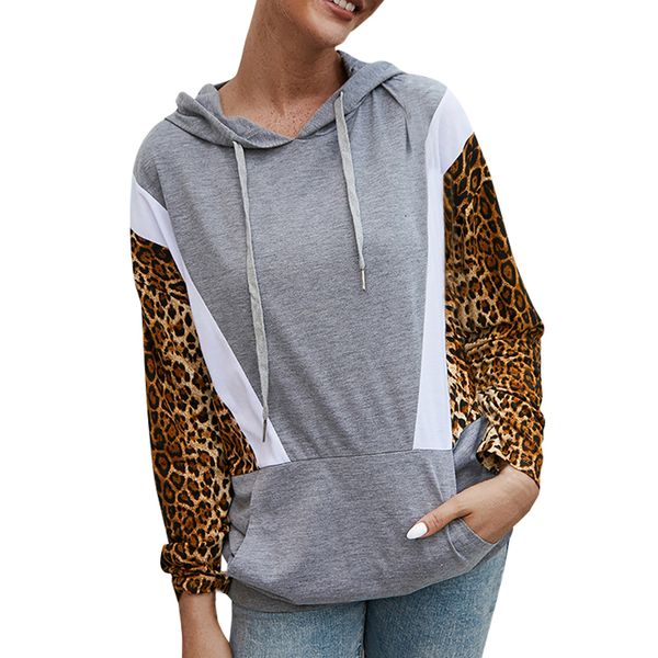 women sweatshirt ladies hoodie long sleeve jumper pullovers casual leopard print patchwork slim ladies female sweatshirts, Black
women sweatshirt ladies hoodie long sleeve jumper pullovers casual leopard print patchwork slim ladies female sweatshirts, Black