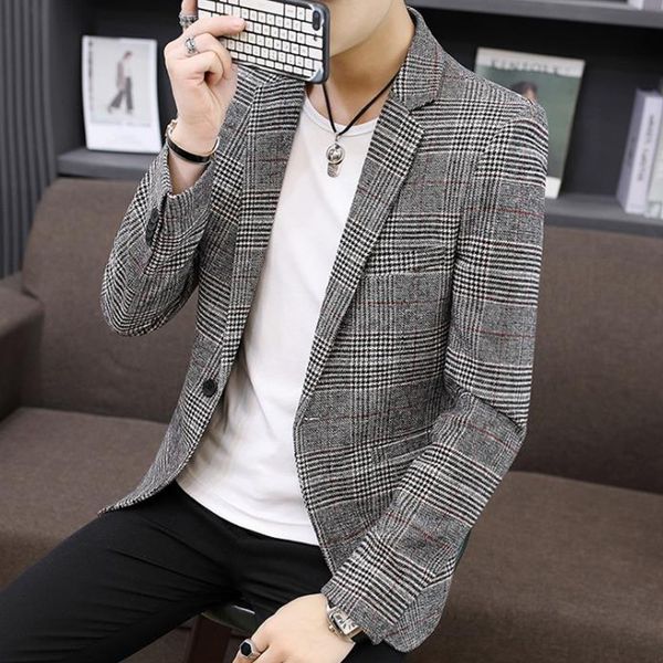 2018 new plaid blazer men spring autumn casual blazer masculino parka men suit jacket slim popular jackets outerwear coats, White;black
2018 new plaid blazer men spring autumn casual blazer masculino parka men suit jacket slim popular jackets outerwear coats, White;black