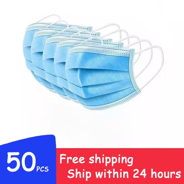 50pcs disposable masks dust mouth face mask 3 layer non woven masks protection soft mask mascherie respirator ffp2 mouth 
50pcs disposable masks dust mouth face mask 3 layer non woven masks protection soft mask mascherie respirator ffp2 mouth