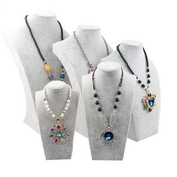 high grade luxury velvet gray color necklaces pendants display stand holder show case 5 sizes wholesale price, Pink;blue
high grade luxury velvet gray color necklaces pendants display stand holder show case 5 sizes wholesale price, Pink;blue