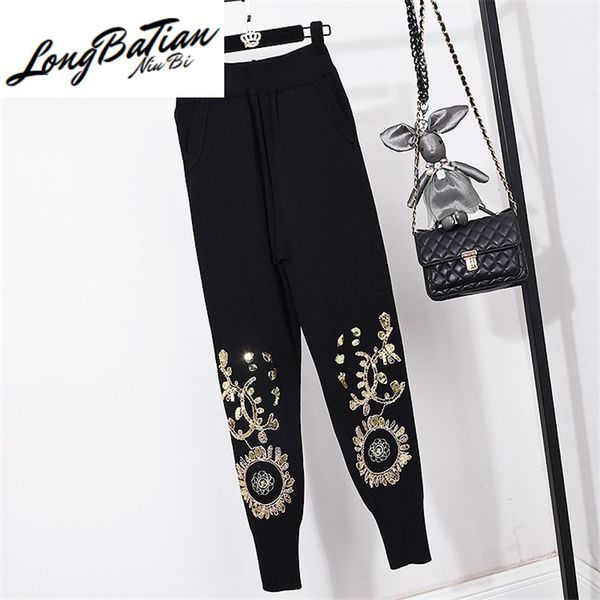 two piece dress autumn knitted set women loose embroidery sequins sweater + long pencil pants tracksuit female knit pullover trousers s, White
two piece dress autumn knitted set women loose embroidery sequins sweater + long pencil pants tracksuit female knit pullover trousers s, White