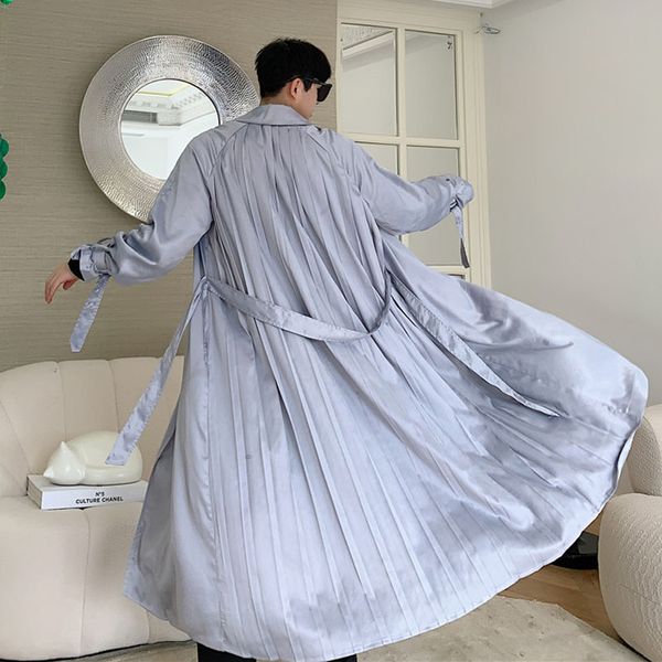 men new folds satin style loose thin long trench coat outerwear male fashion casual cardigan windbreaker jacket overcoat, Tan;black
men new folds satin style loose thin long trench coat outerwear male fashion casual cardigan windbreaker jacket overcoat, Tan;black