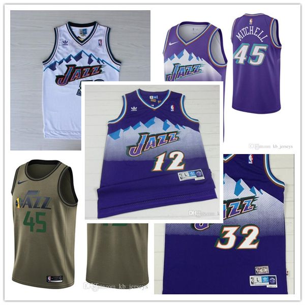 2019 utah jazz karl malone hardwood john stockton donovan mitchell ness 1996-97 classics swingman nba jersey purple, Black 
2019 utah jazz karl malone hardwood john stockton donovan mitchell ness 1996-97 classics swingman nba jersey purple, Black