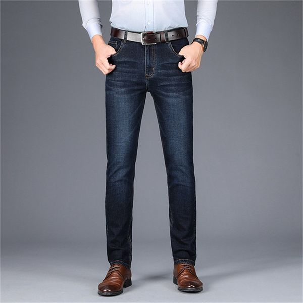 2020 spring and autumn new men's high waist straight mid-tens jeans stretch casual loose jeans, Blue
2020 spring and autumn new men's high waist straight mid-tens jeans stretch casual loose jeans, Blue