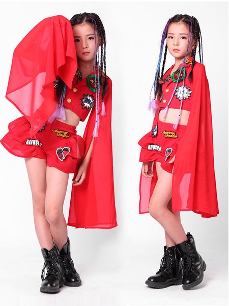 children's street jazz dance costume catwalk dancing costumes girls hip hop suit children's showcase little host's dress suit, Black;red
children's street jazz dance costume catwalk dancing costumes girls hip hop suit children's showcase little host's dress suit, Black;red