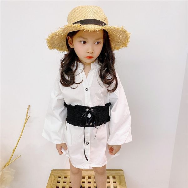 cujzn wear 2020 summer children's clothing girl's white medium and long shirt children's foreign style long sleeve shirt baby, White;black
cujzn wear 2020 summer children's clothing girl's white medium and long shirt children's foreign style long sleeve shirt baby, White;black